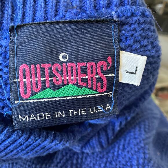 Vintage 80s University of Kentucky Sweater Mens Larg Wildcats Ncaa Football Blue - Picture 6 of 16